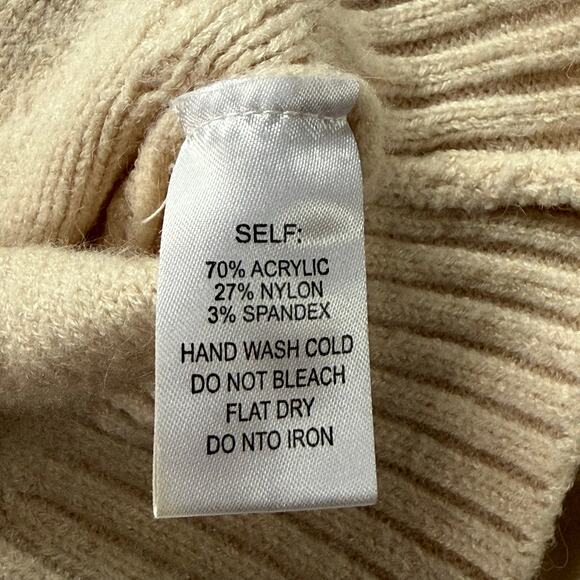 Tuckernuck Pomander Place Pam Pom Pom Argyle Sweater in Cream, Size Large - Picture 11 of 11